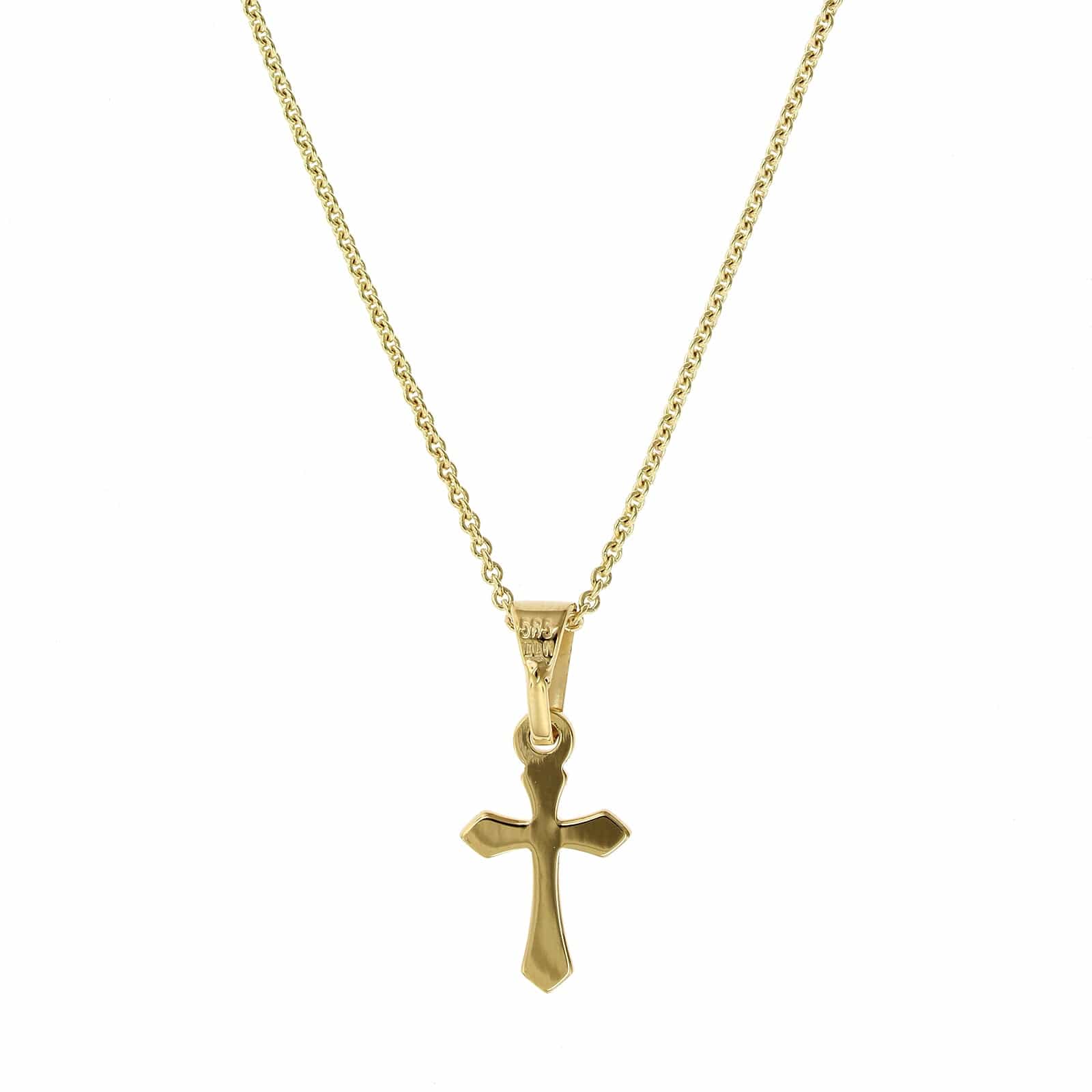 14K Yellow Gold Cross Pendant
