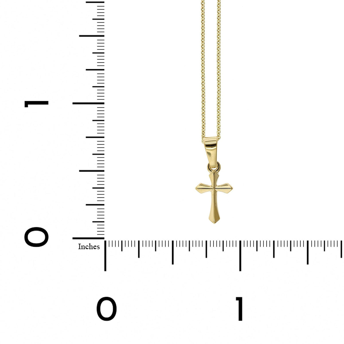 14K Yellow Gold Cross Pendant