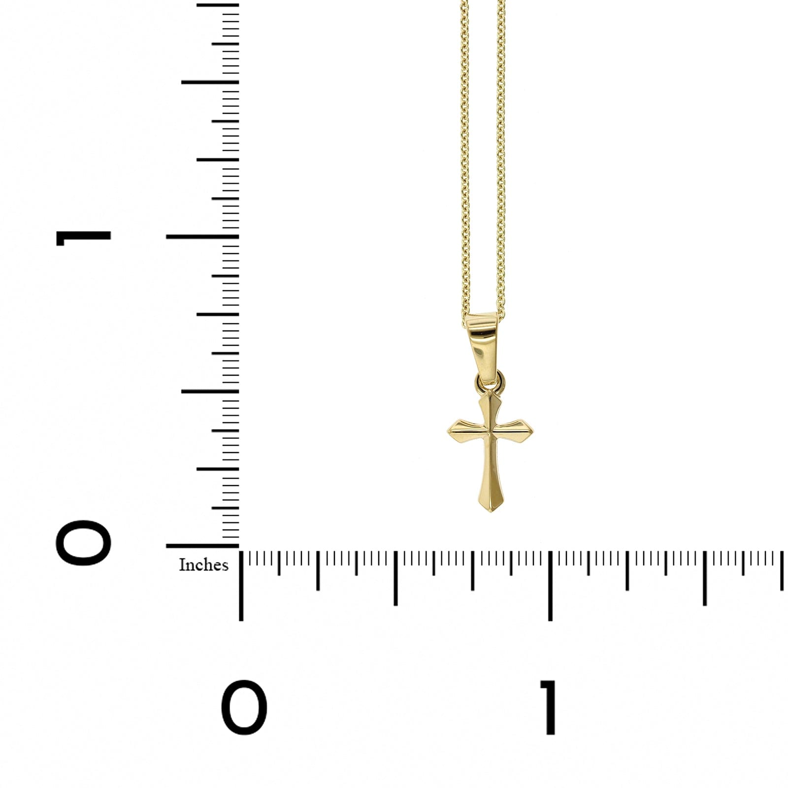 14K Yellow Gold Cross Pendant