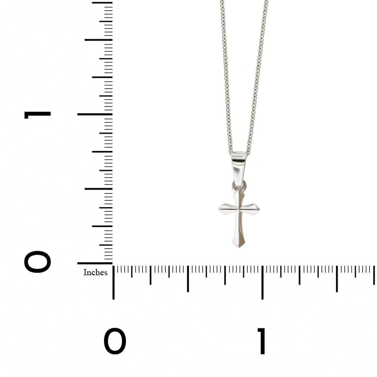 Solid 10K White Gold Mens Nugget Cross Mens Gold Cross Pendant, 3.6 grams  1.2