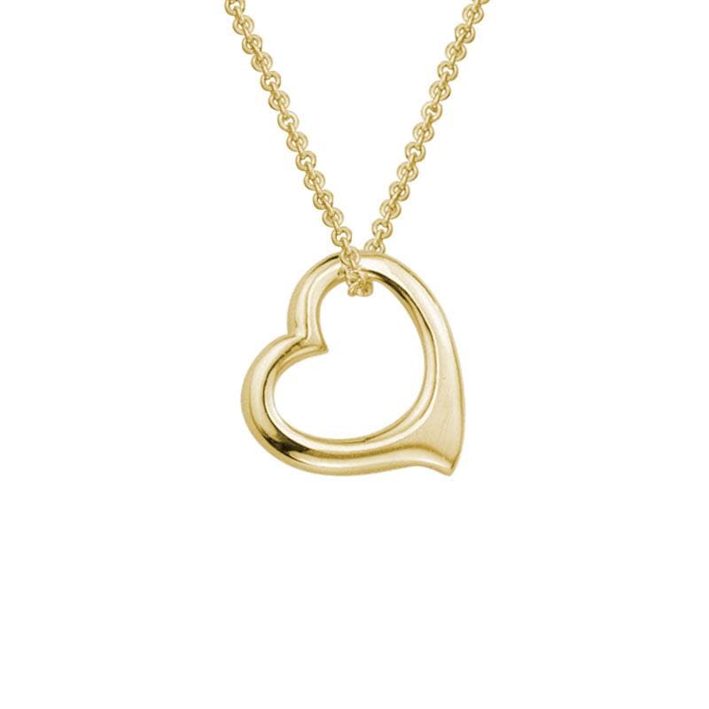 14K Yellow Gold Heart Pendant