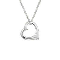 14K White Gold Heart Pendant