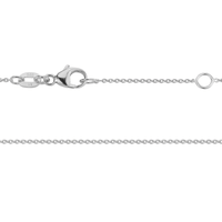 14K White Gold Kids Cable Chain, 14k white gold, Long's Jewelers
