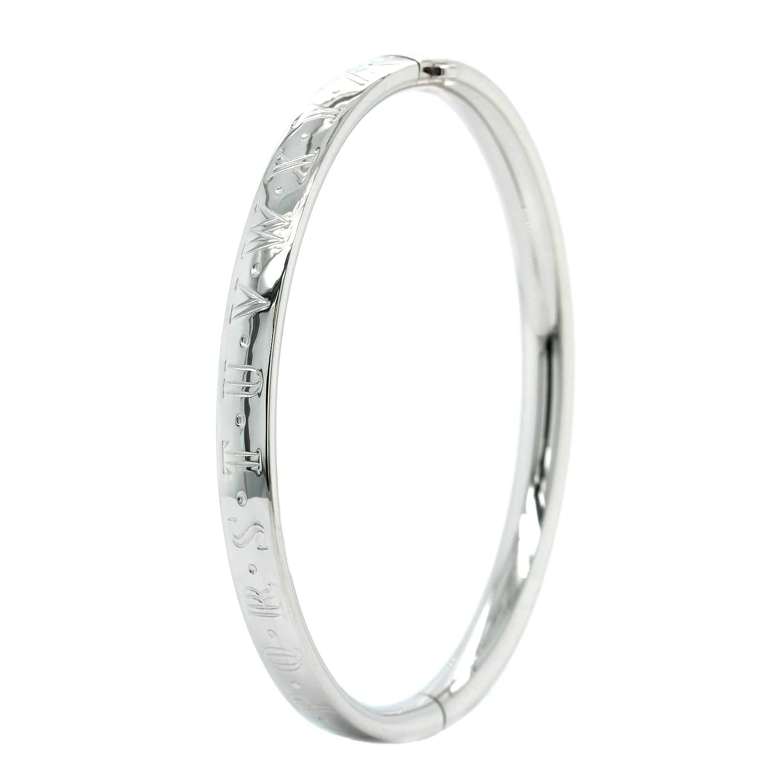 Sterling Silver Alphabet Baby Bangle Bracelet