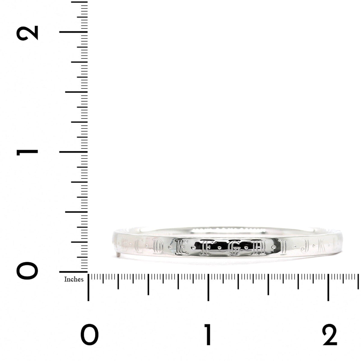 Sterling Silver Alphabet Baby Bangle Bracelet
