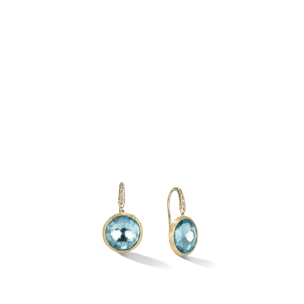 Marco Bicego Jaipur 18K Yellow Gold Blue Topaz Earrings