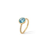 Jaipur 18K Yellow Gold Blue Topaz Ring, yellow gold, Long's Jewelers
