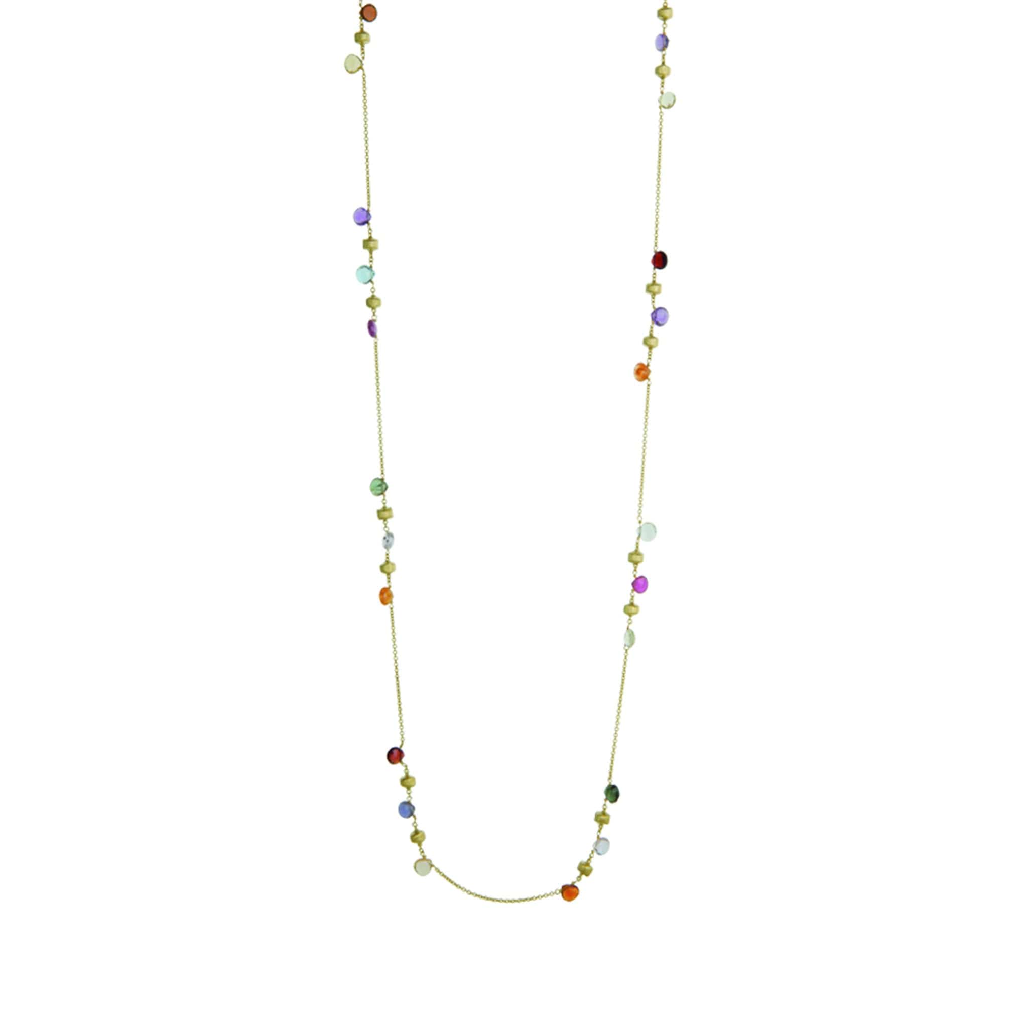 Paradise 18K Yellow Gold & Clustered Mixed Stone Long Necklace