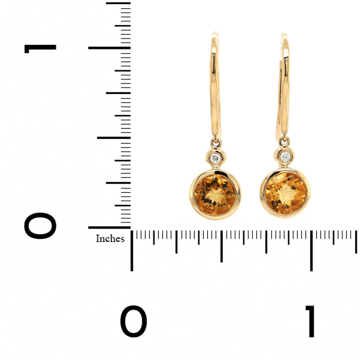 14K Yellow Gold Citrine Drop Earrings, 14k yellow gold, Long's Jewelers