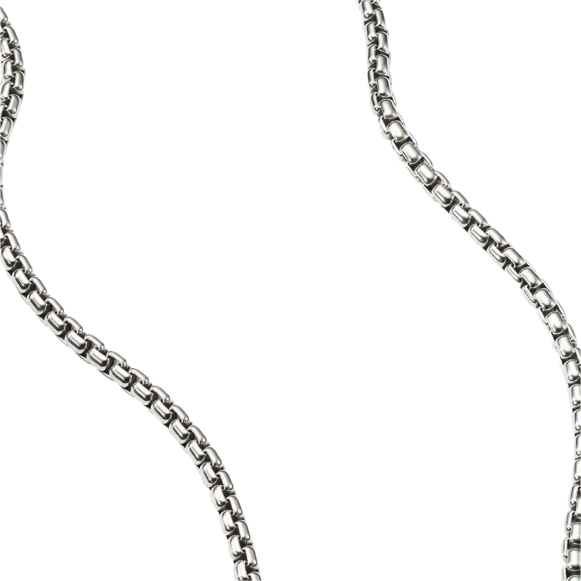 Box Chain Necklace with Gold