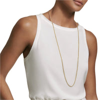 Small Gold Box Chain Necklace