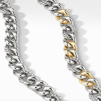 Curb Chain Necklace with 14K Yellow Gold