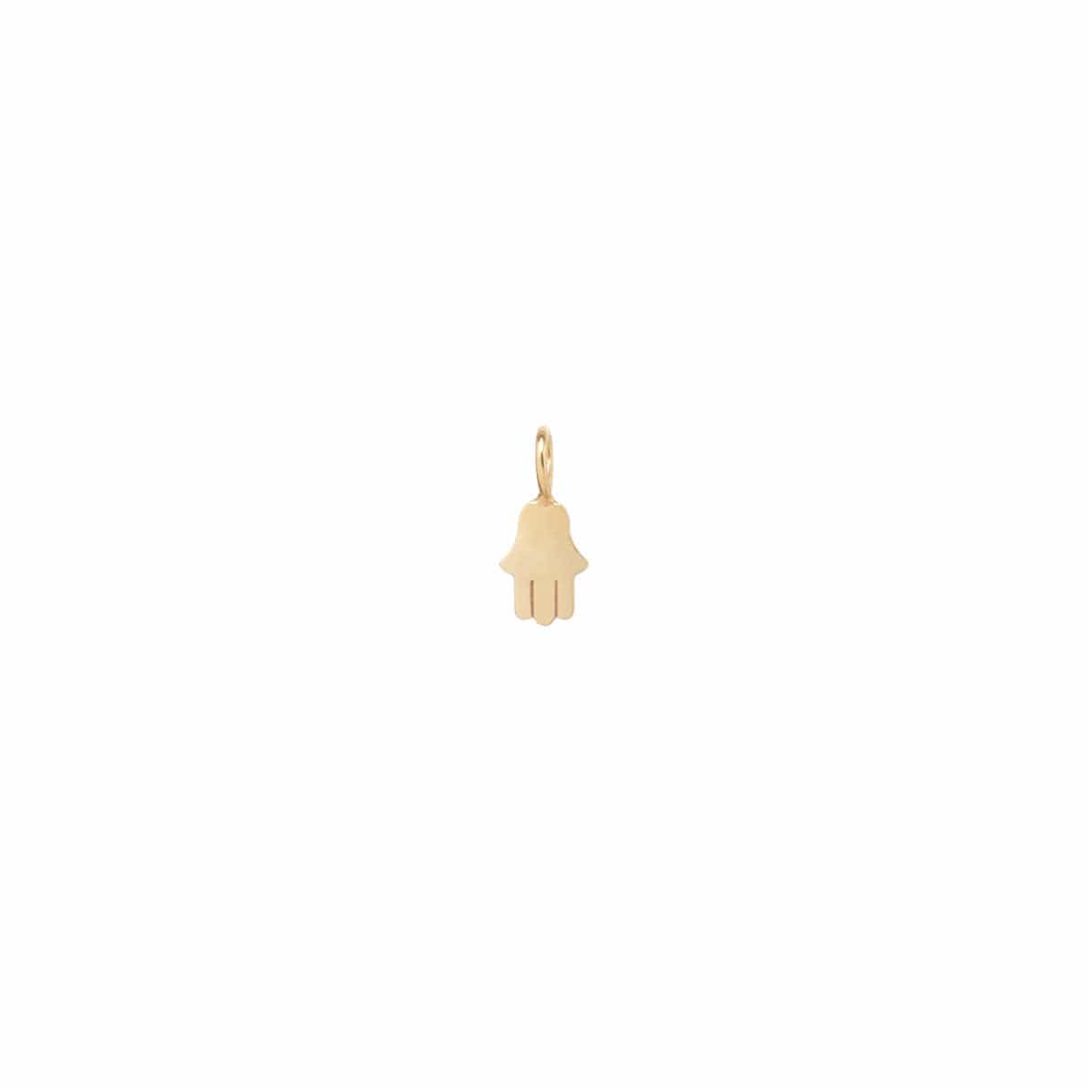 14K Yellow Gold Hamsa Charm