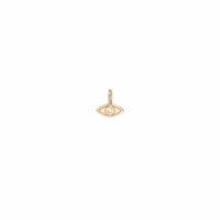 14K Yellow Gold Evil Eye Charm