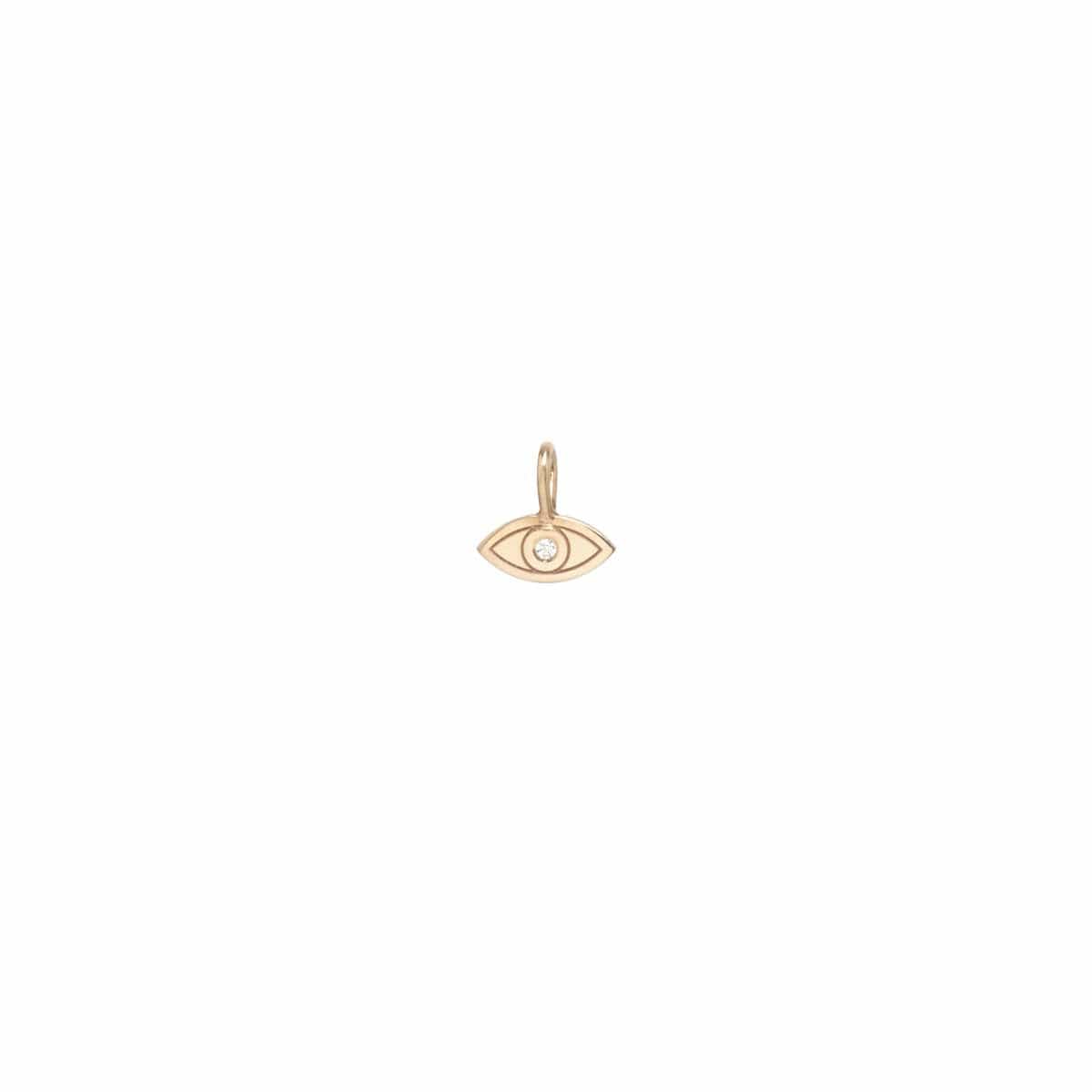 14K Yellow Gold Evil Eye Charm