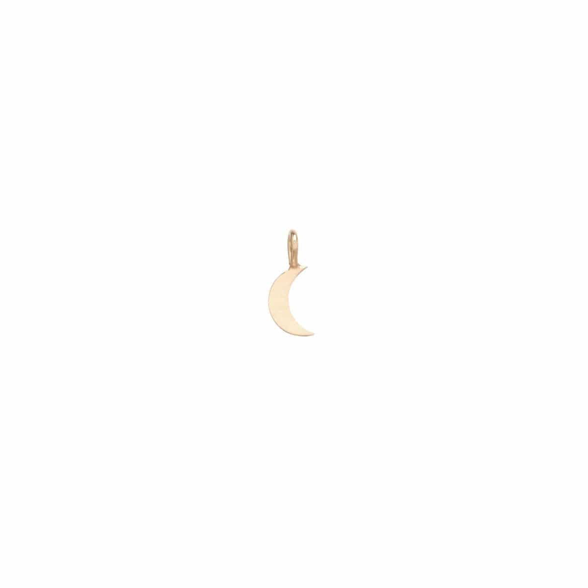 14K Yellow Gold Moon Charm