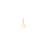 14K Yellow Gold Wishbown Charm