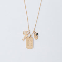 14K Yellow Gold Peace Sign Charm