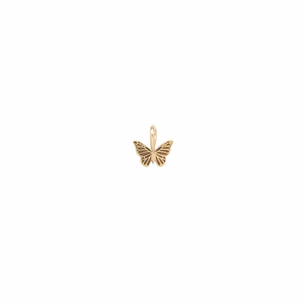14K Yellow Gold Butterfly Charm