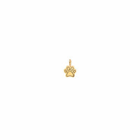 14K Yellow Gold Dog Paw Charm
