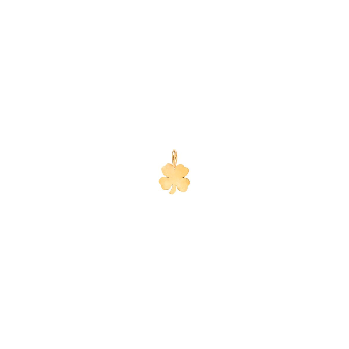 14K Yellow Gold Clover Charm