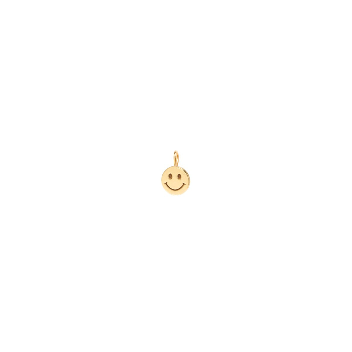 14K Yellow Gold Smiley Face Charm