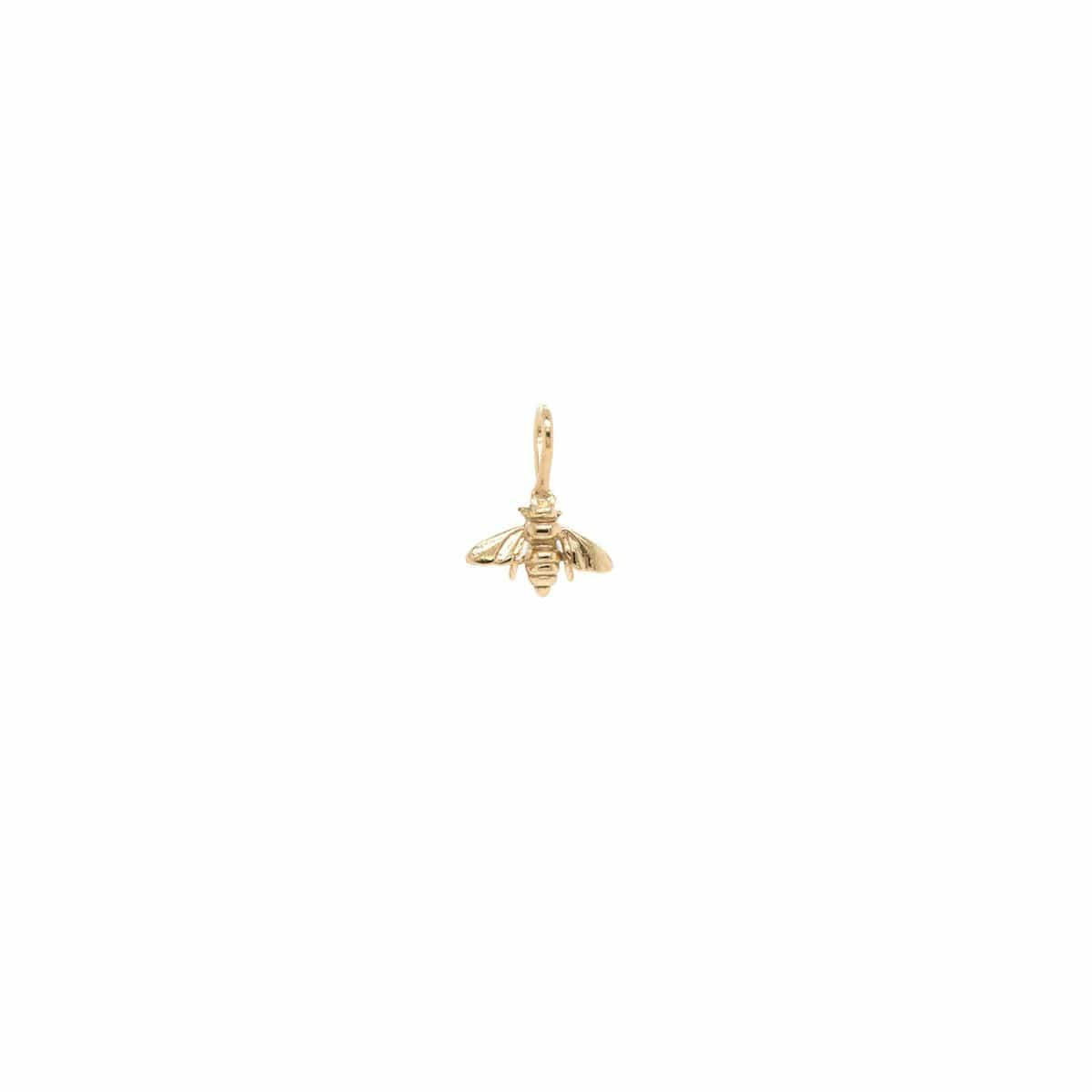 14K Yellow Gold Bee Charm