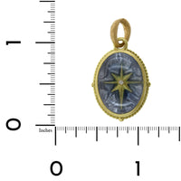 18K Yellow Gold North Star Crystal Charm
