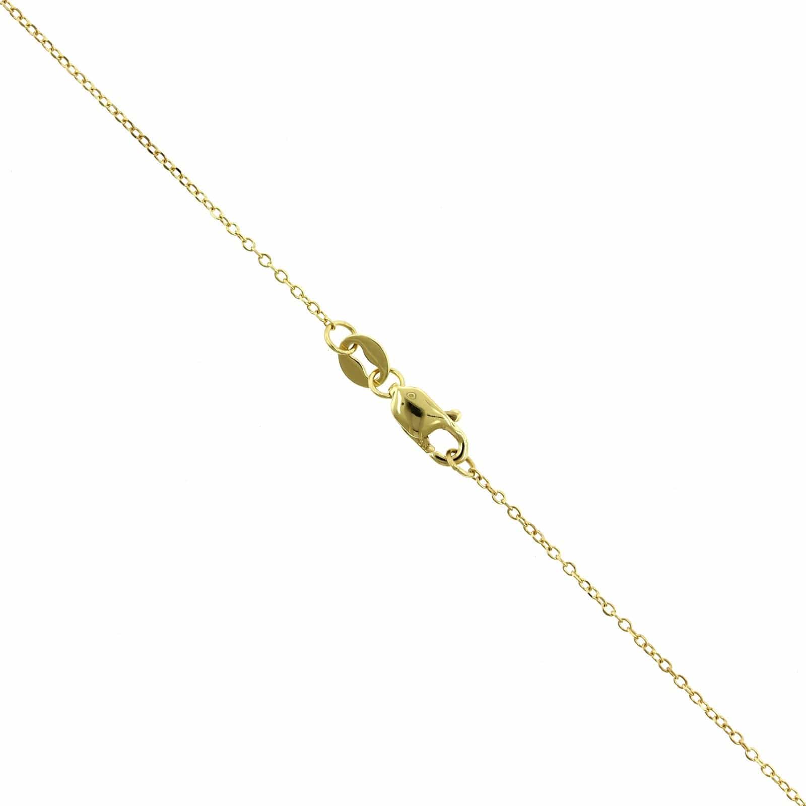 14K Yellow Gold Round Citrine Diamond Halo Necklace