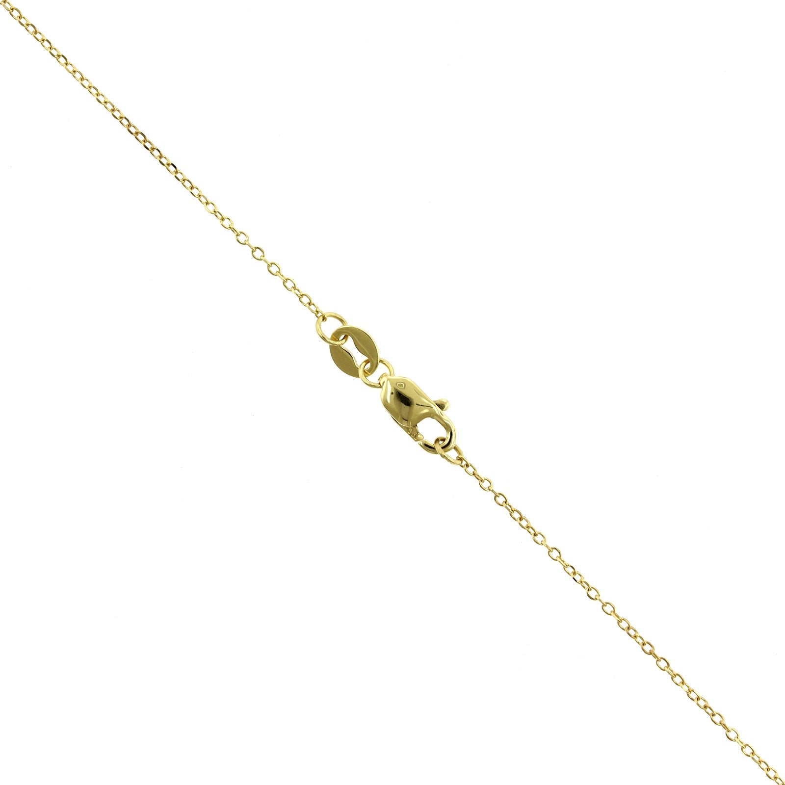 14K Yellow Gold Round Citrine Diamond Halo Necklace