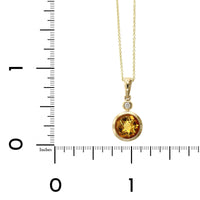 14K Yellow Gold Citrine Pendant, 14k yellow gold, Long's Jewelers