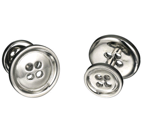 Sterling Silver Button Cufflinks