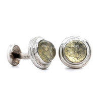 Sterling Silver Rutilated Quartz Cufflinks