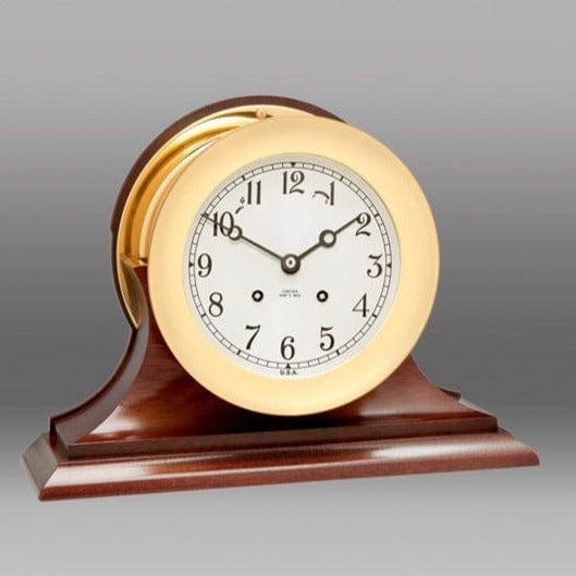 Ship's Bell Clock with Traditional Base