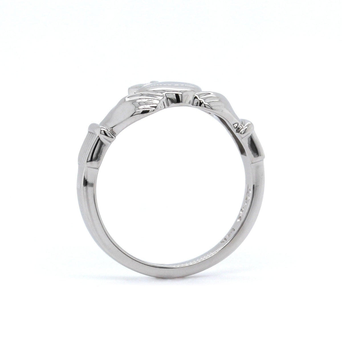 14K White Gold Claddagh Ring