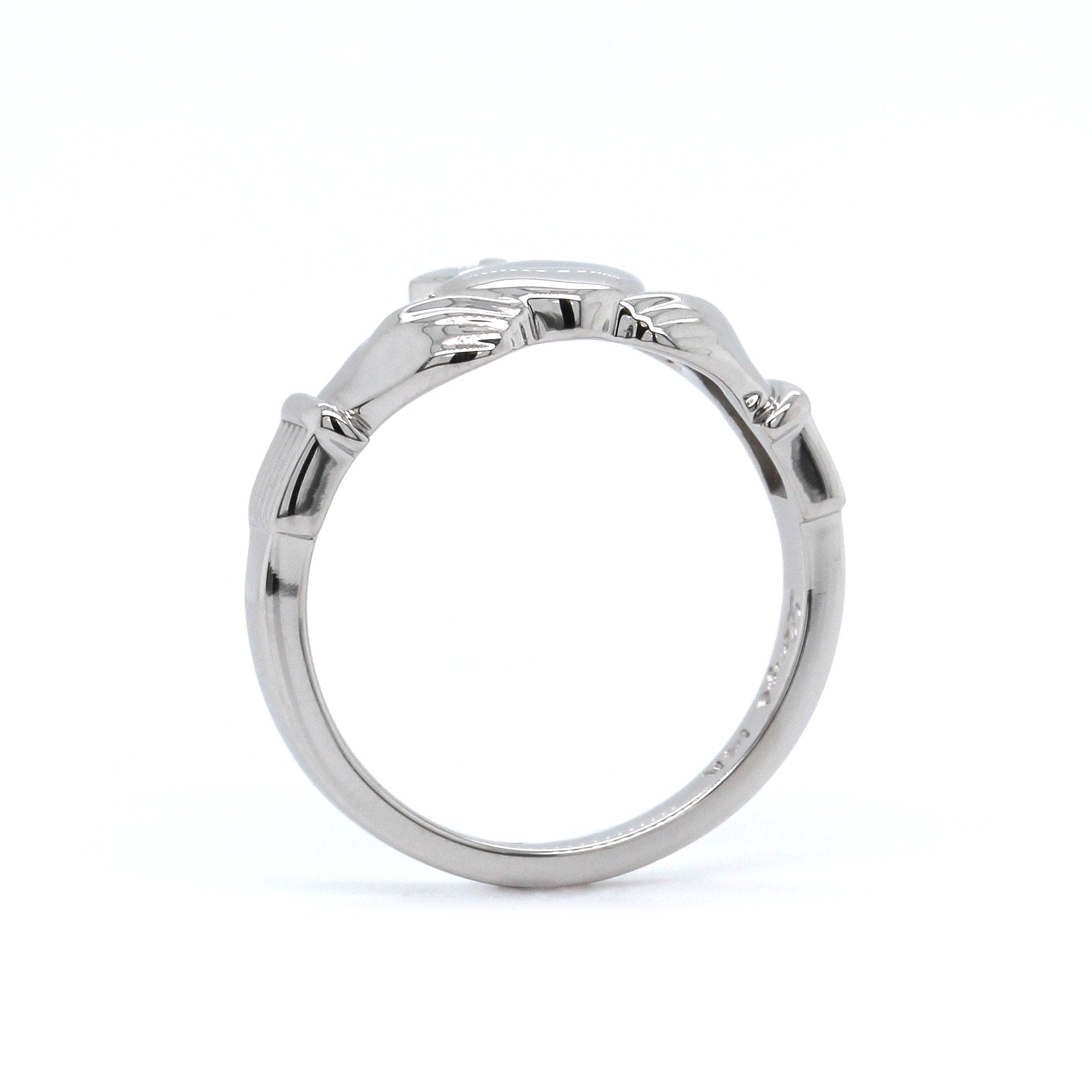 14K White Gold Claddagh Ring