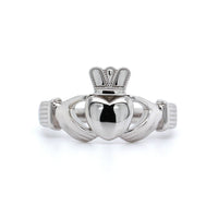14K White Gold Claddagh Ring
