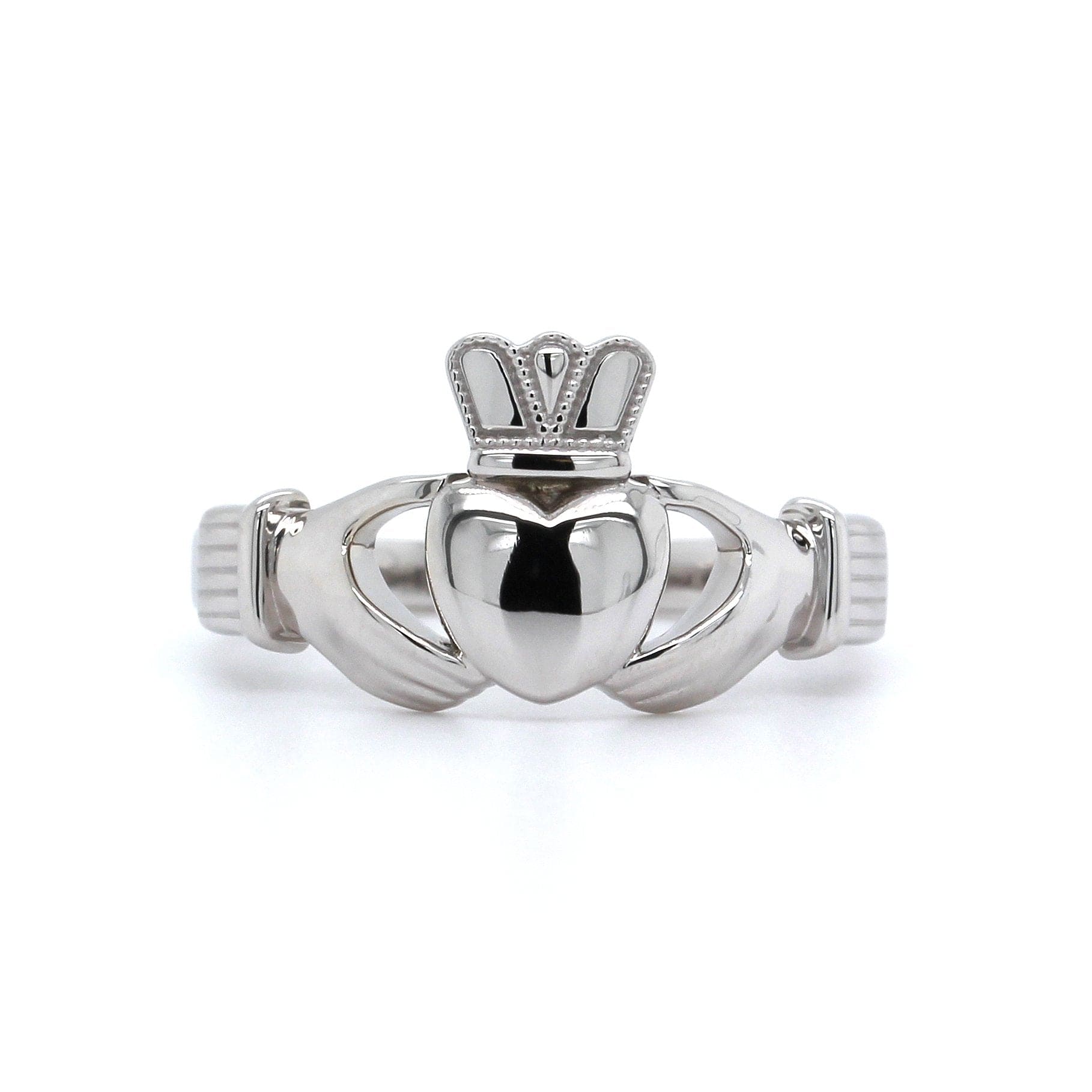 14K White Gold Claddagh Ring