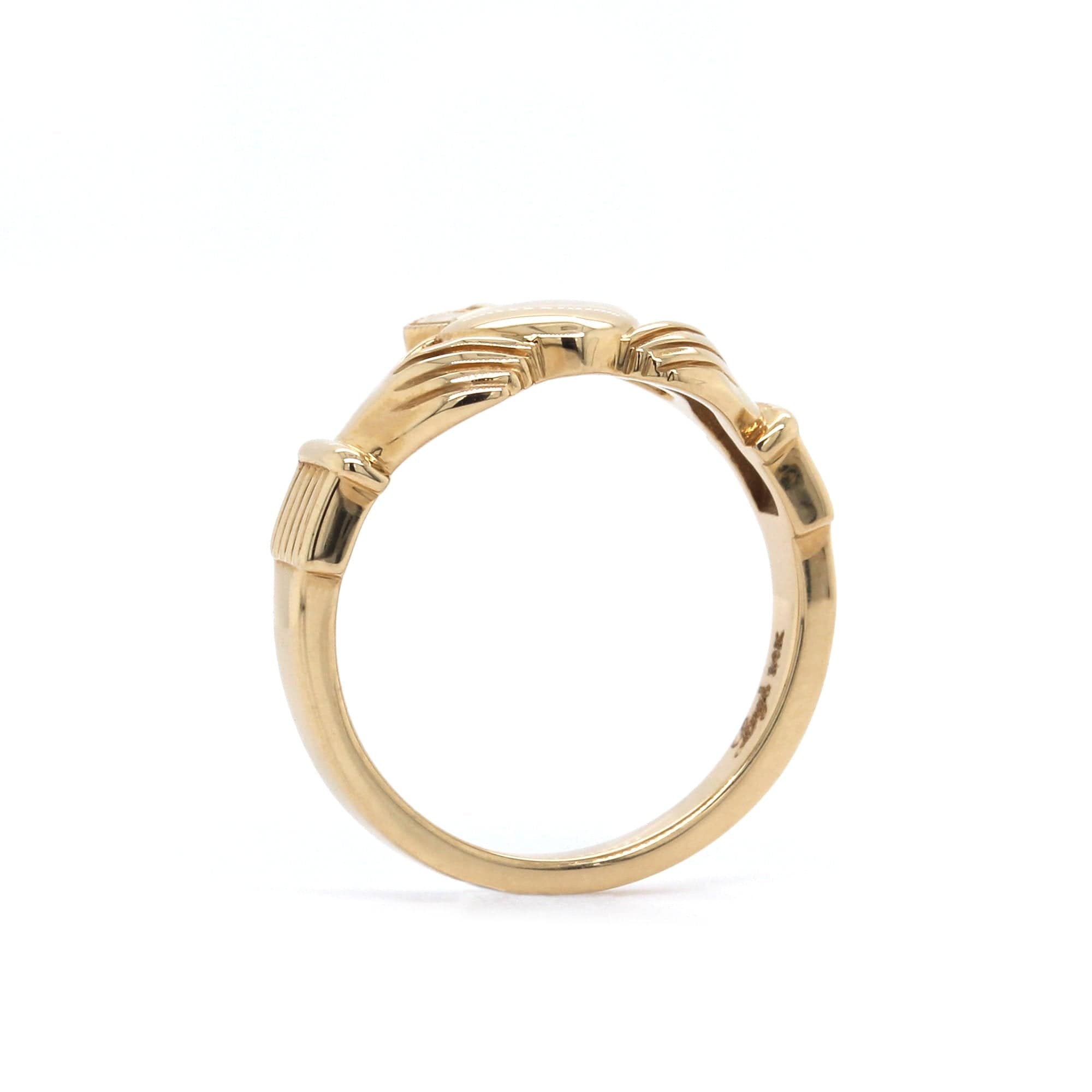 14K Yellow Gold Claddagh Ring