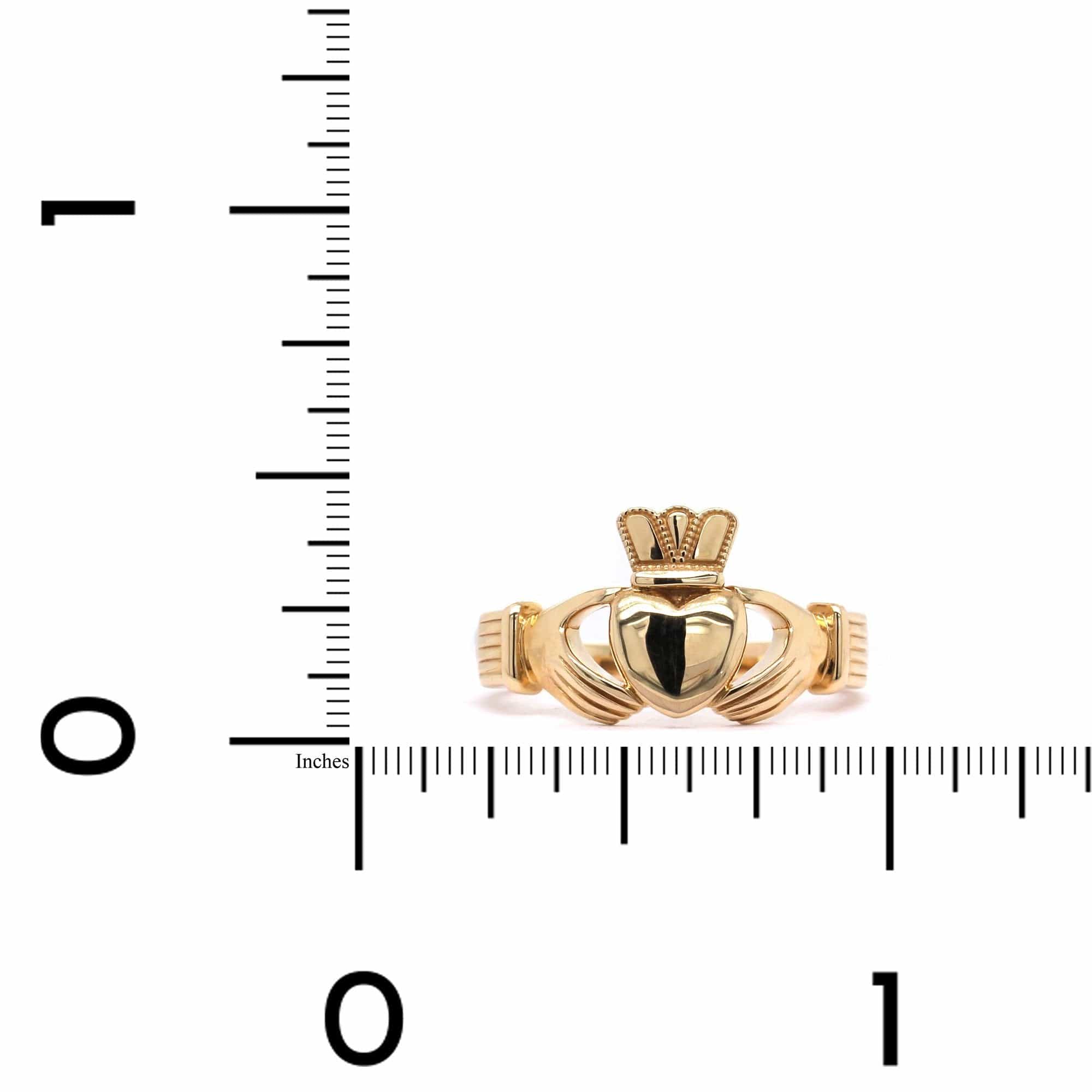 14K Yellow Gold Claddagh Ring