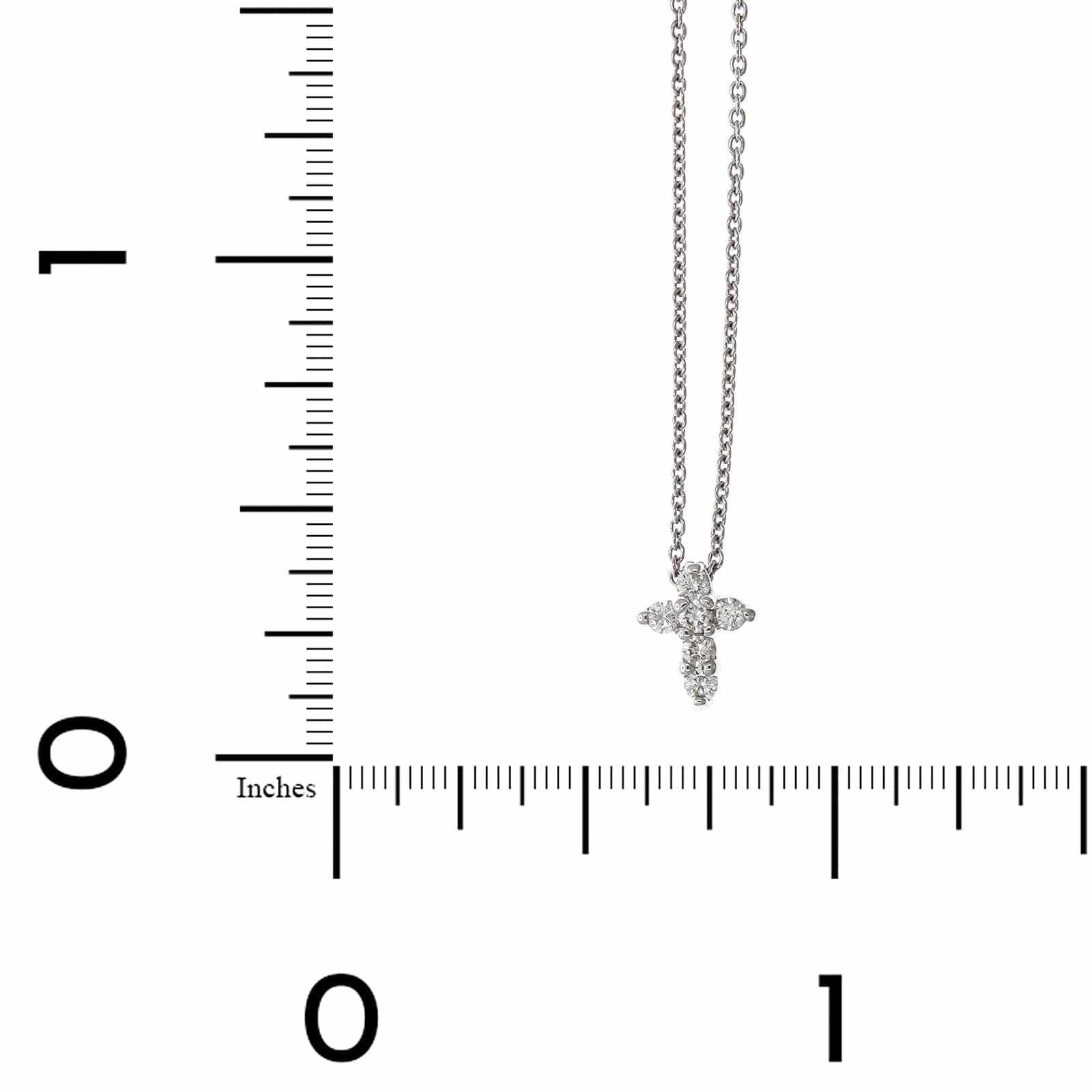Roberto Coin 18K White Gold Diamond Cross Necklace