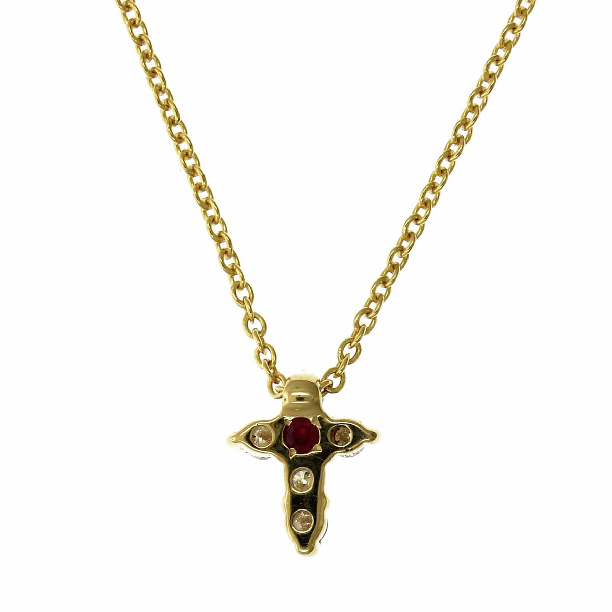 Tiny Treasures Diamond Cross Pendant in Yellow Gold, 0.39 cttw, 18