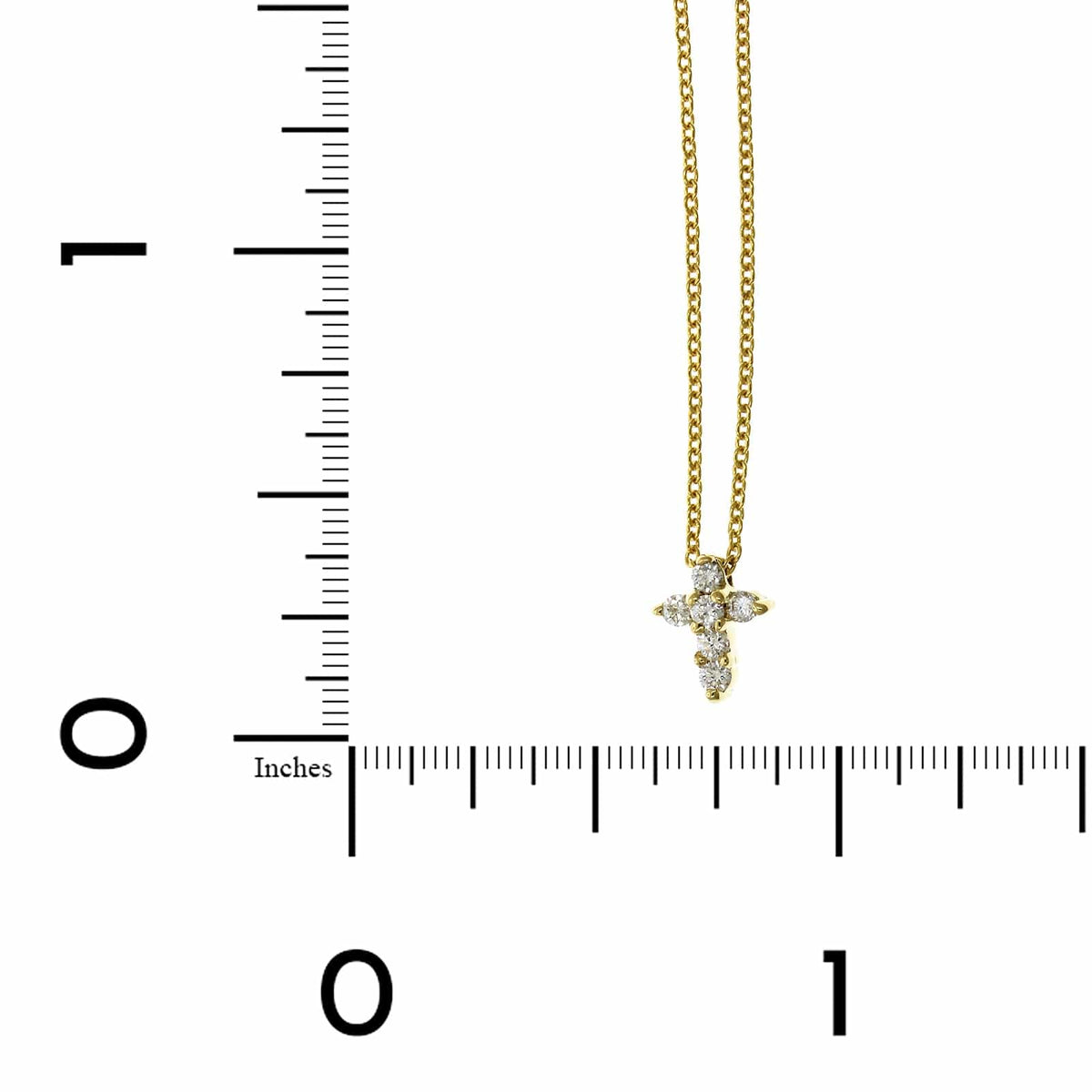 18K YELLOW GOLD PRINCESS DIAMOND CROSS NECKLACE - Roberto Coin - North  America
