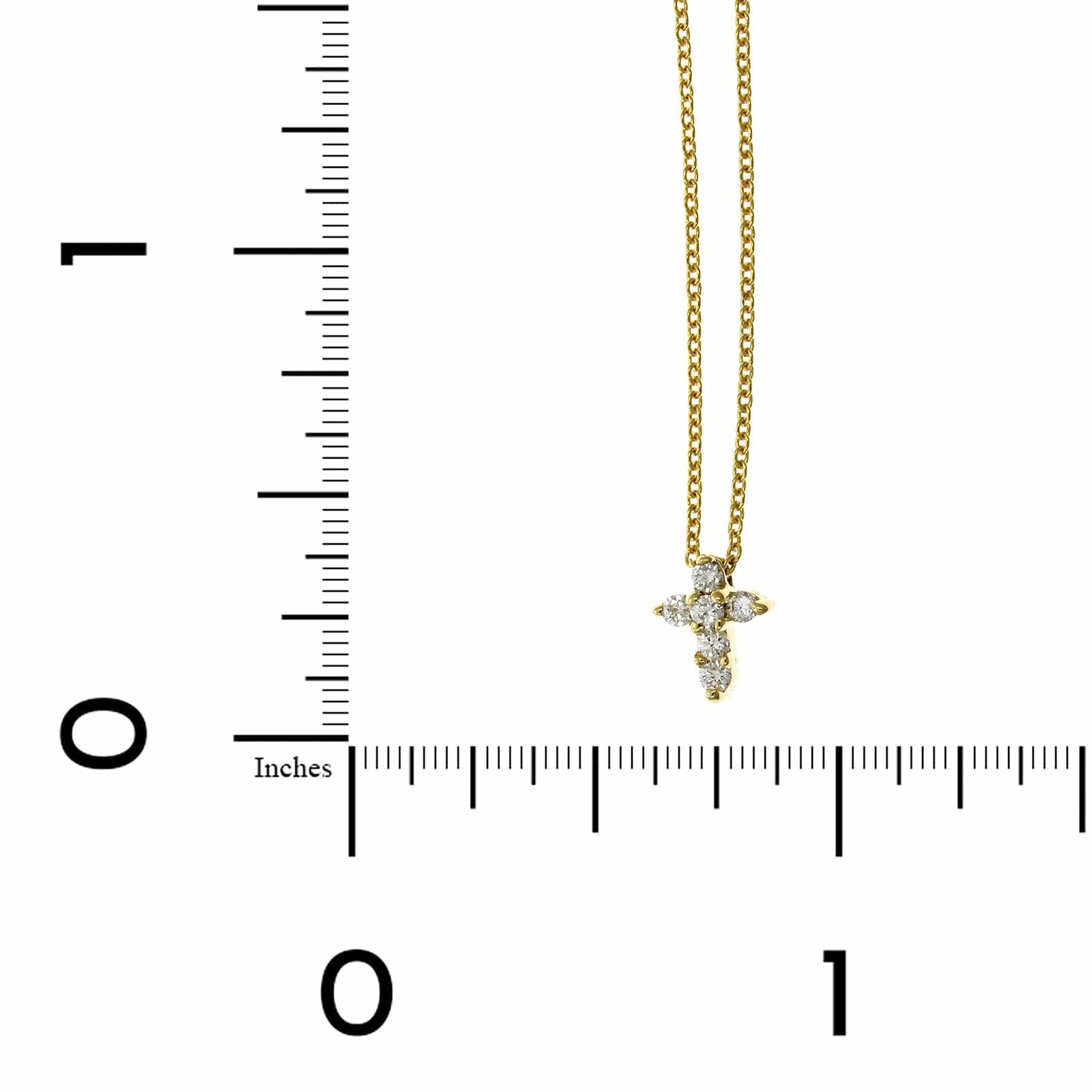 Roberto Coin 18K Yellow Gold Diamond Cross Necklace
