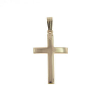 14K Yellow Gold Flat Cross Pendant