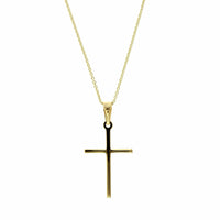 14K Yellow Gold Cross Pendant Necklace