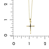 14K Yellow Gold Cross Pendant Necklace