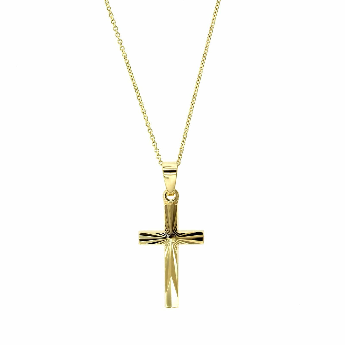 14K Yellow Gold Cross Pendant