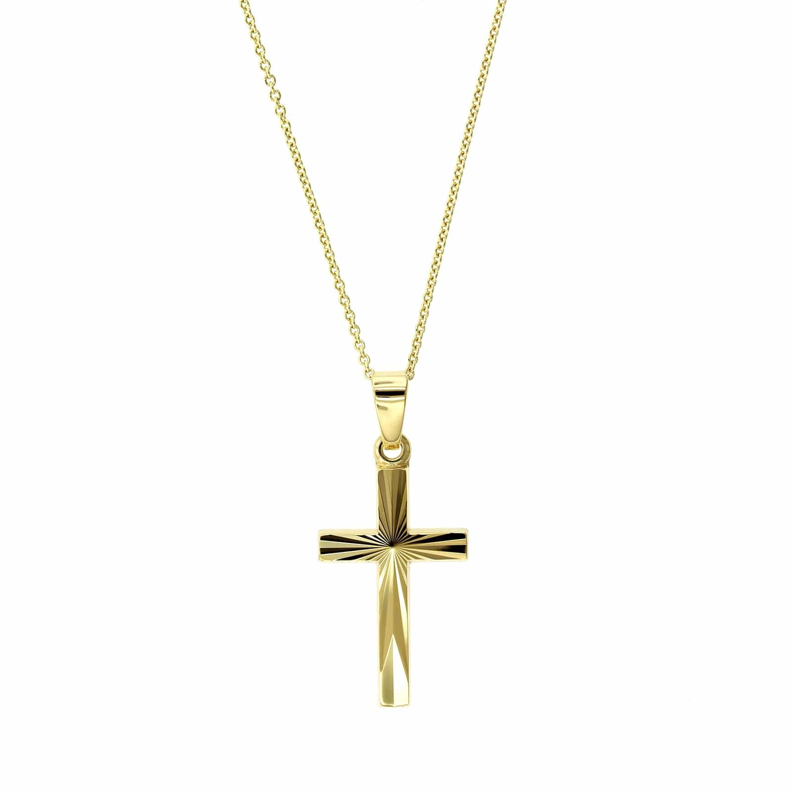 14K Yellow Gold Cross Pendant