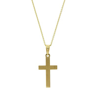 14K Yellow Gold Cross Pendant Necklace